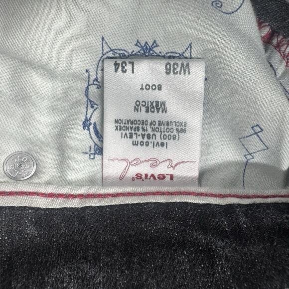 Levis Red Collection Buckle Back Boot Baggy Loose Wide Relax Skater Jeans 36x34 - Picture 10 of 13